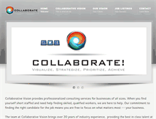 Tablet Screenshot of collaborative-vision.com